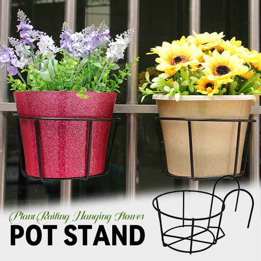 Plant Railing Hanging Flower Pot Stand